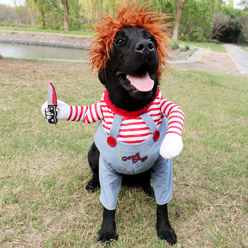 Halloween Pet Costume Pet Dog Funny Clothes Adjustable Dog Cosplay Costume Scary Costume Party Gatherings - Imagen 7
