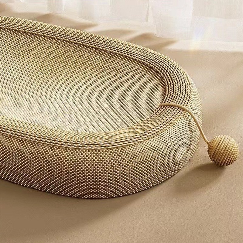 Rascador ovalado para gatos - Cama rascadora para gatitos, alfombrilla de rascado con forma de cuenco, nido y centro de actividades/Oval Cat Scratcher Board Bed Kitten Scratching Pad Bowl Nest Activity Center - Imagen 3