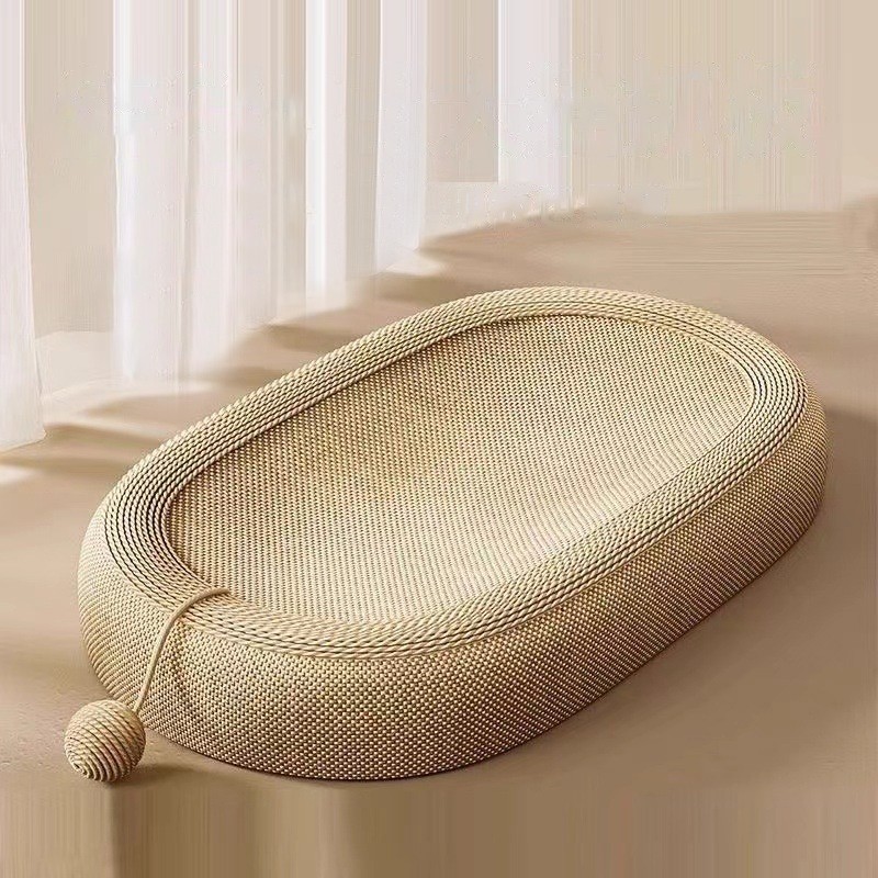 Rascador ovalado para gatos - Cama rascadora para gatitos, alfombrilla de rascado con forma de cuenco, nido y centro de actividades/Oval Cat Scratcher Board Bed Kitten Scratching Pad Bowl Nest Activity Center - Imagen 6